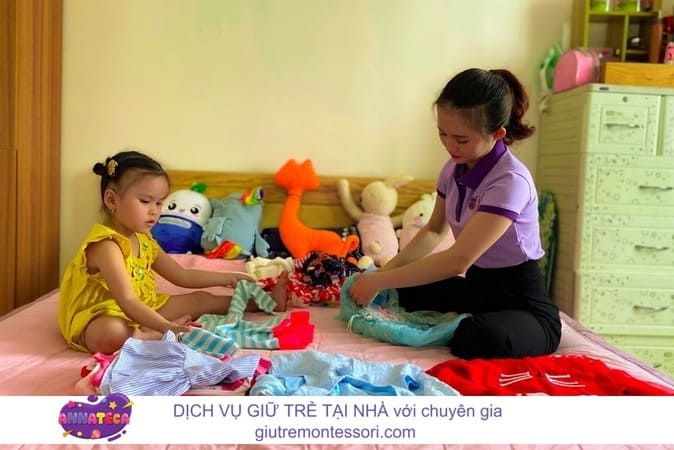 Dịch vụ bảo mẫu giữ trẻ theo giờ - Quy trình giữ trẻ tại nhà. Áp dụng phương pháp giáo dục định hướng Montessori
